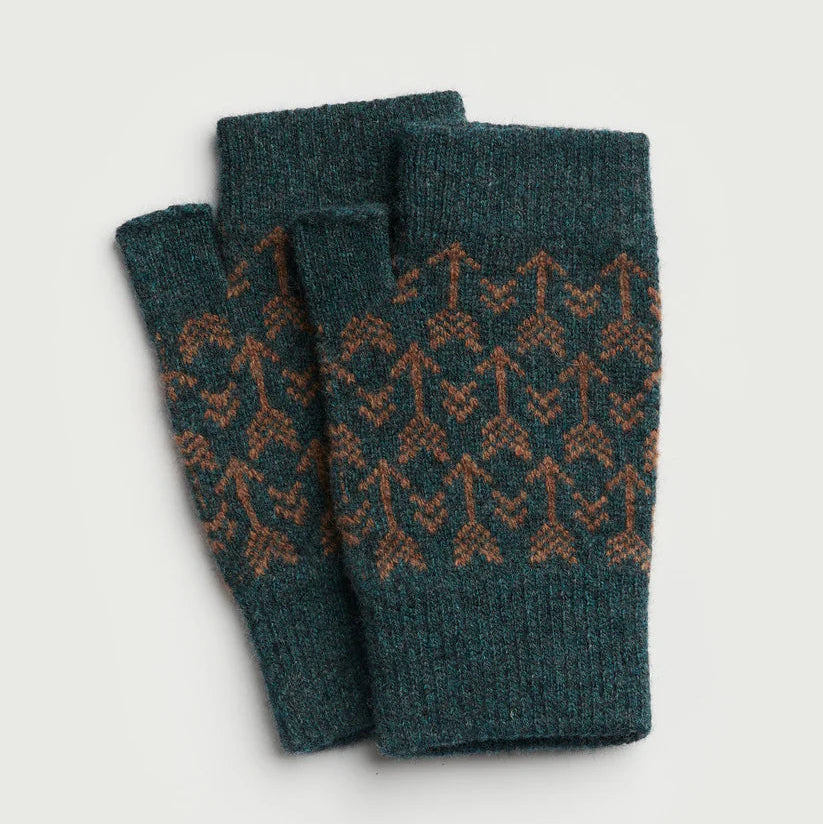 Fingerless Mittens in 'Arrow' - Various Colourways by Hilary Grant
