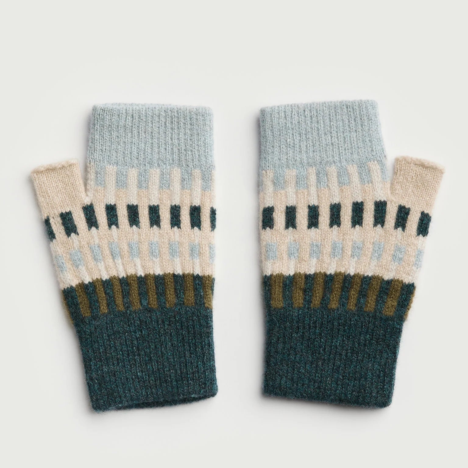Fingerless Mittens in 'Harbour' in Various Colourways by Hilary Grant