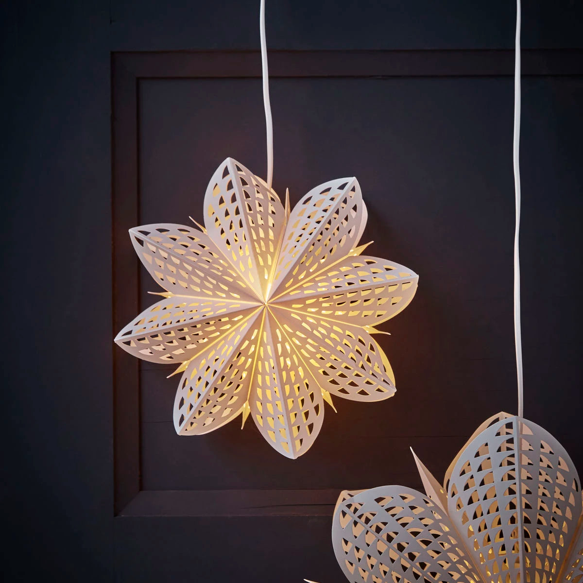 House Doctor Gint Paper Star (30cm) in White | Can Be Used With Light - Lifestory