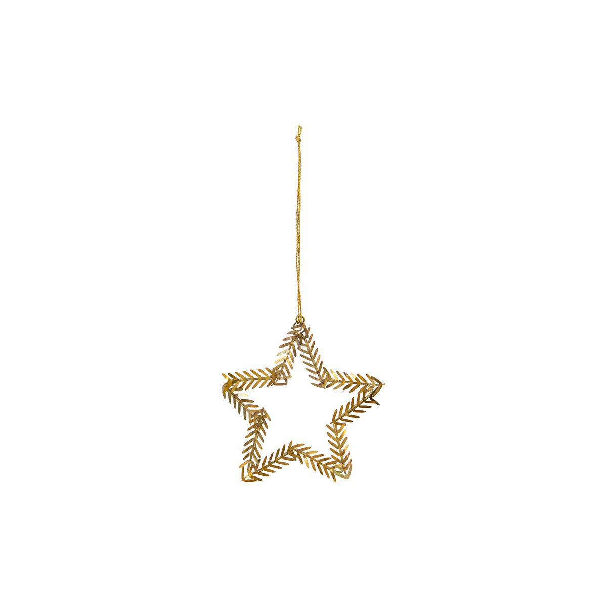 House Doctor Lamet Antique Brass Hanging Star Ornament