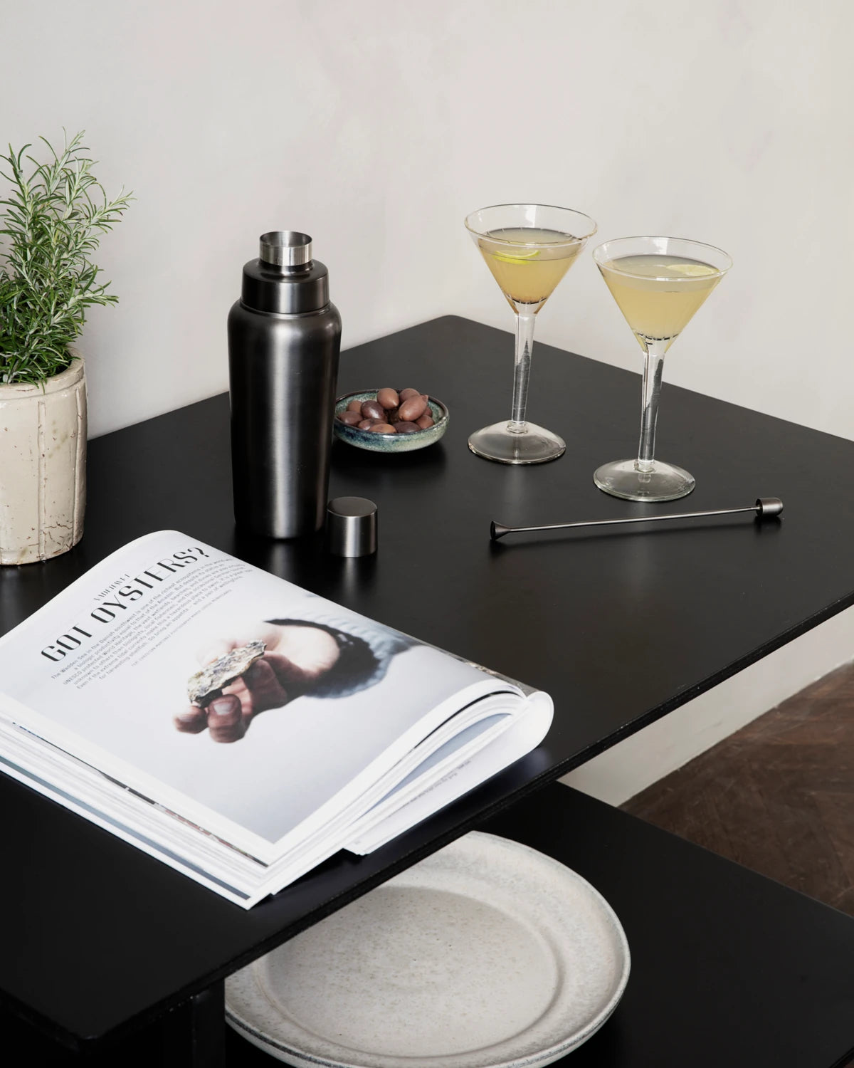 House Doctor Grunge Cocktail Shaker in Gunmetal Stainless Steel