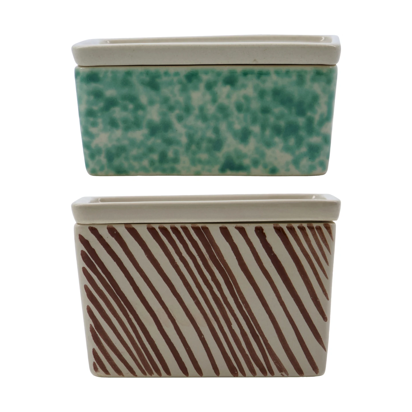 House Doctor Set of 2 Stoneware 'Diva' Food Storage Boxes - Lifestory
