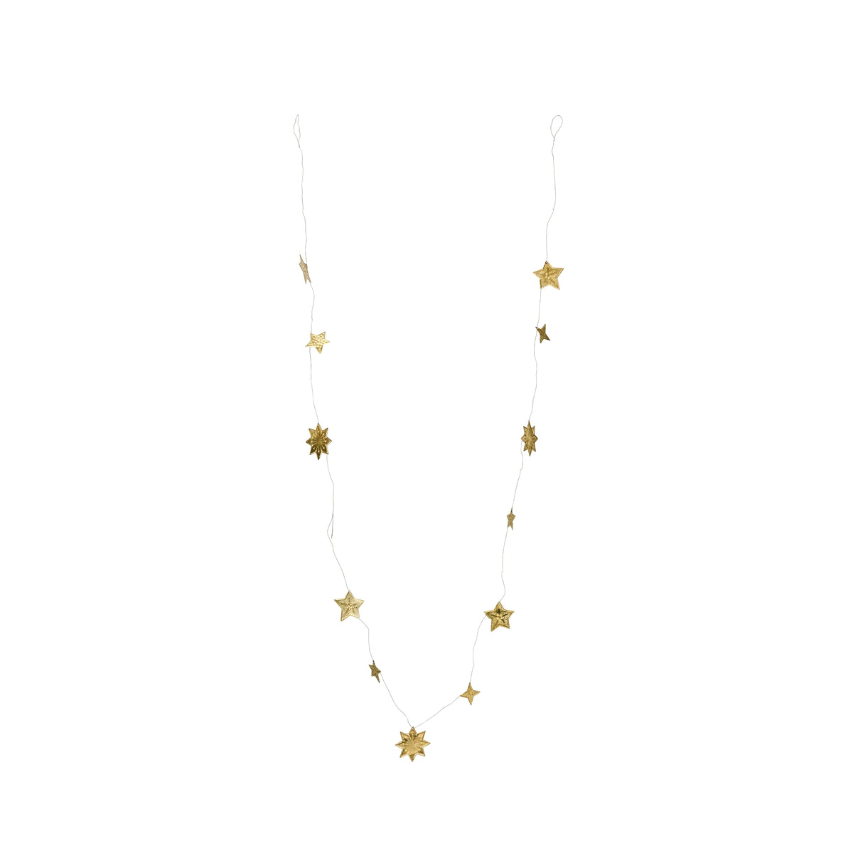 House Doctor Star Garland (200cm) - Silver or Antique Brass