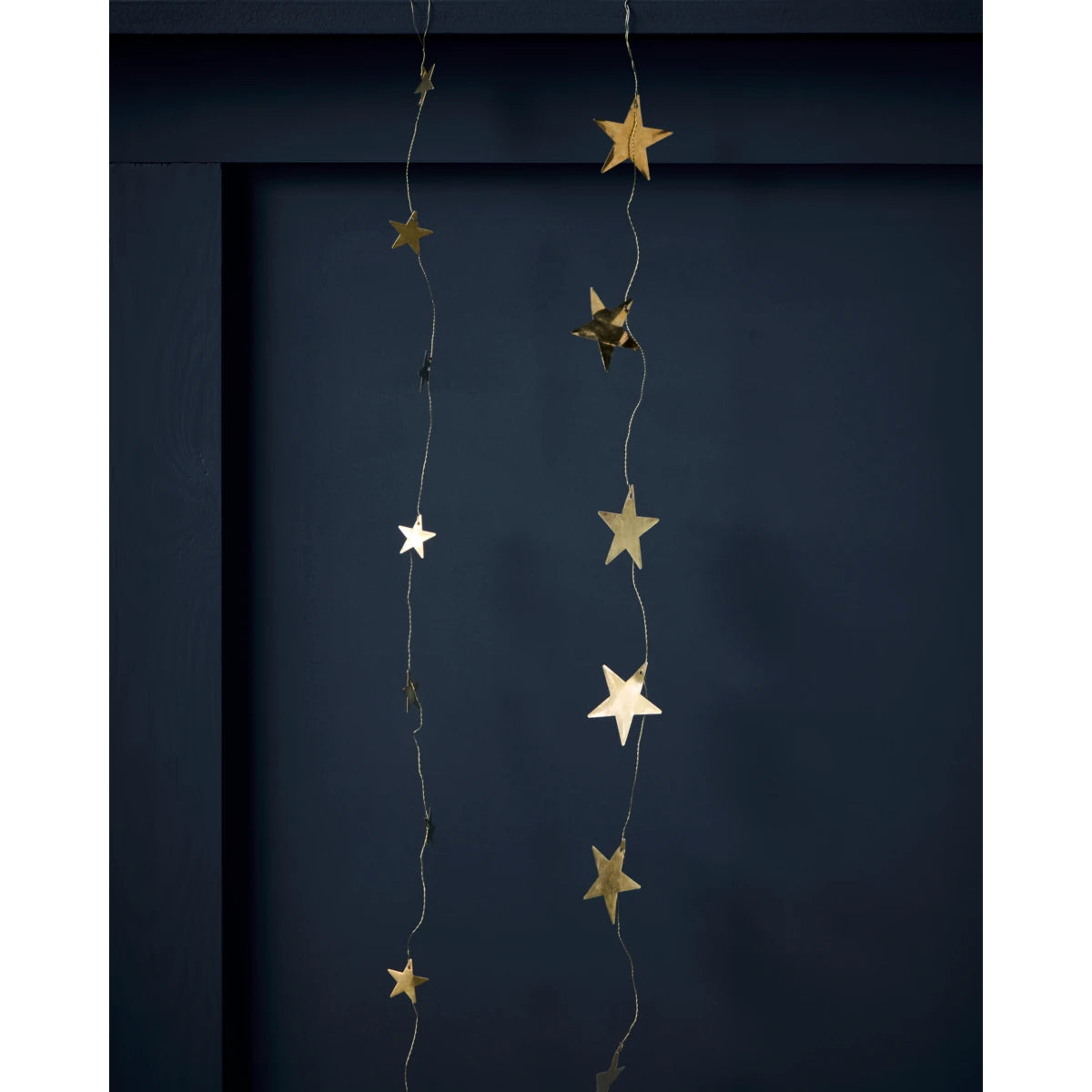 House Doctor Antique Brass Large Star Garland (250cm)