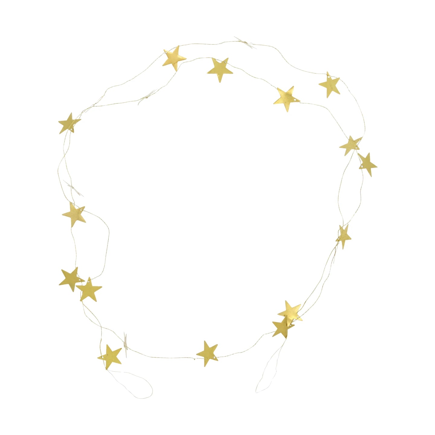 House Doctor Antique Brass Large Star Garland (250cm)