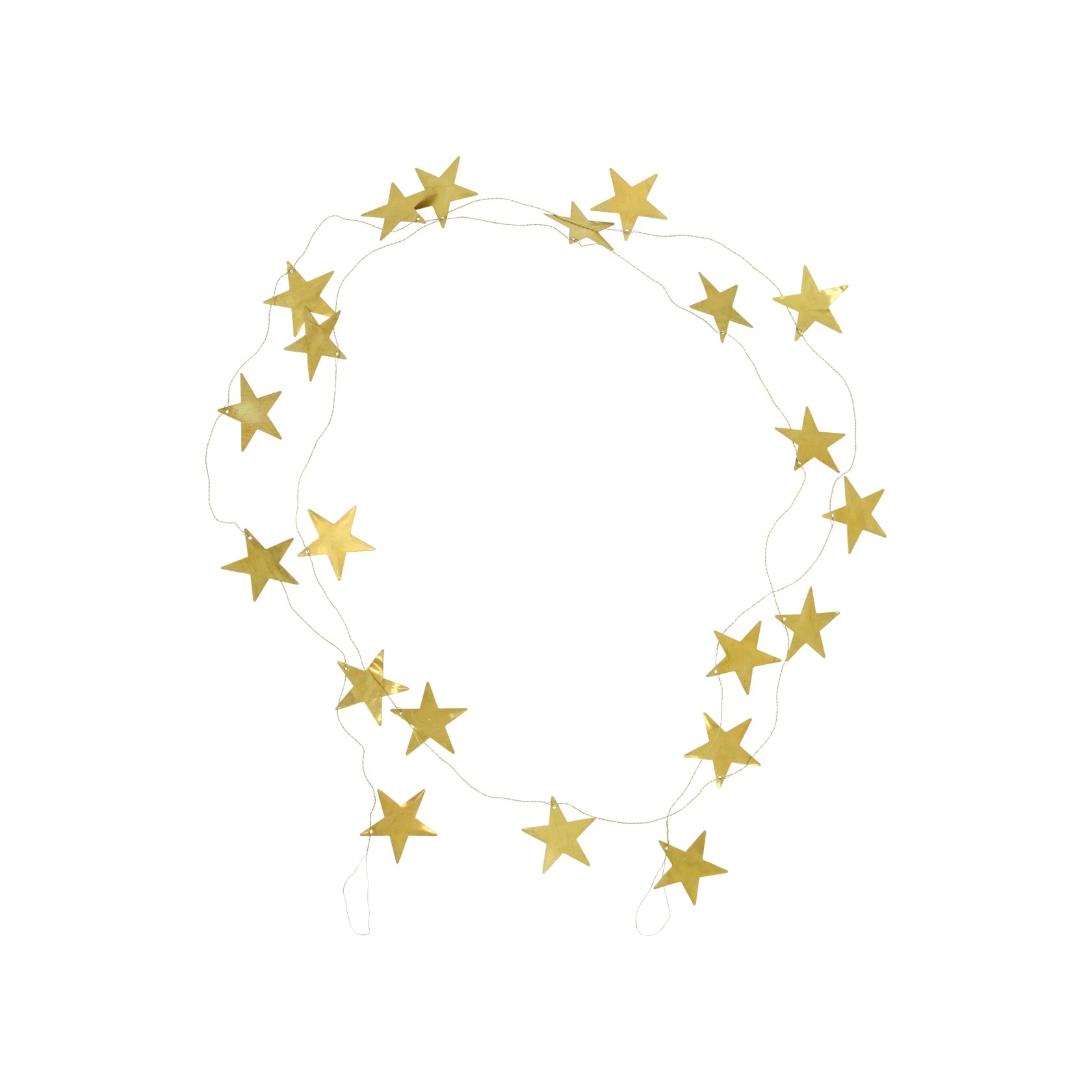 House Doctor Antique Brass Star Garland (150cm)