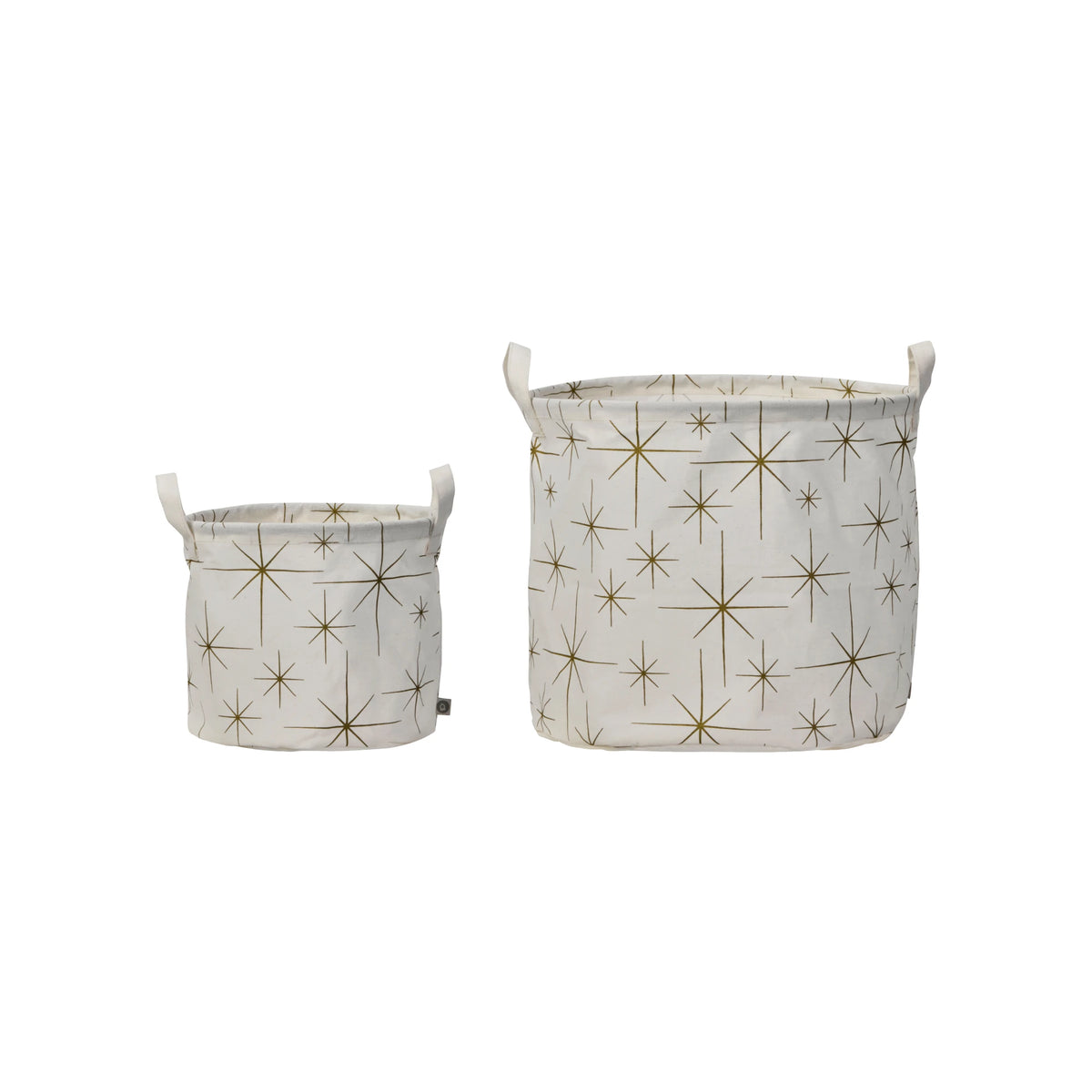 House Doctor Stars Set of 2 Collapsible Storage Baskets