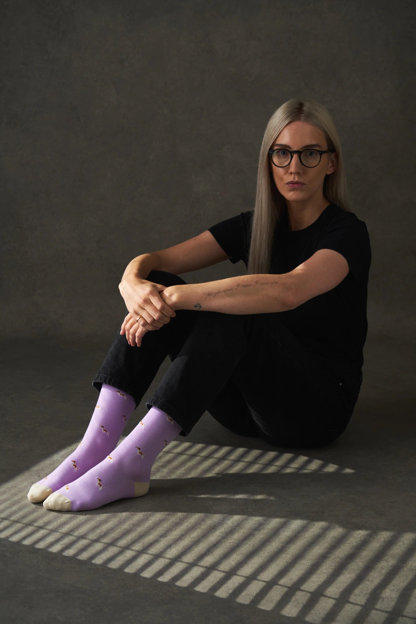 KOSI London The Jack Russell Bamboo Socks (UK 3-8) on a model | Lifestory