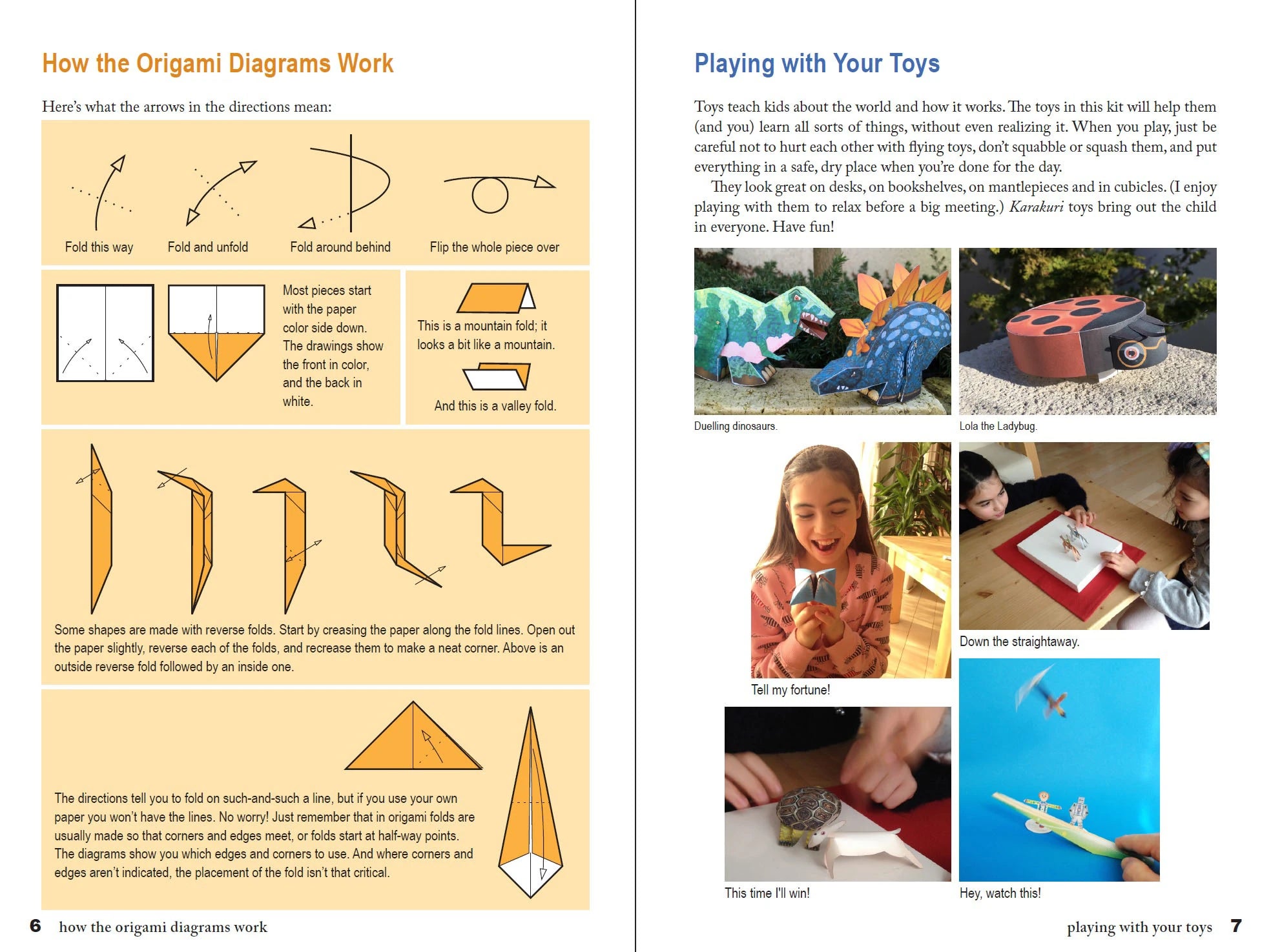 Japanese Paper Toys Kit -  Origami & Folded Paper Projects