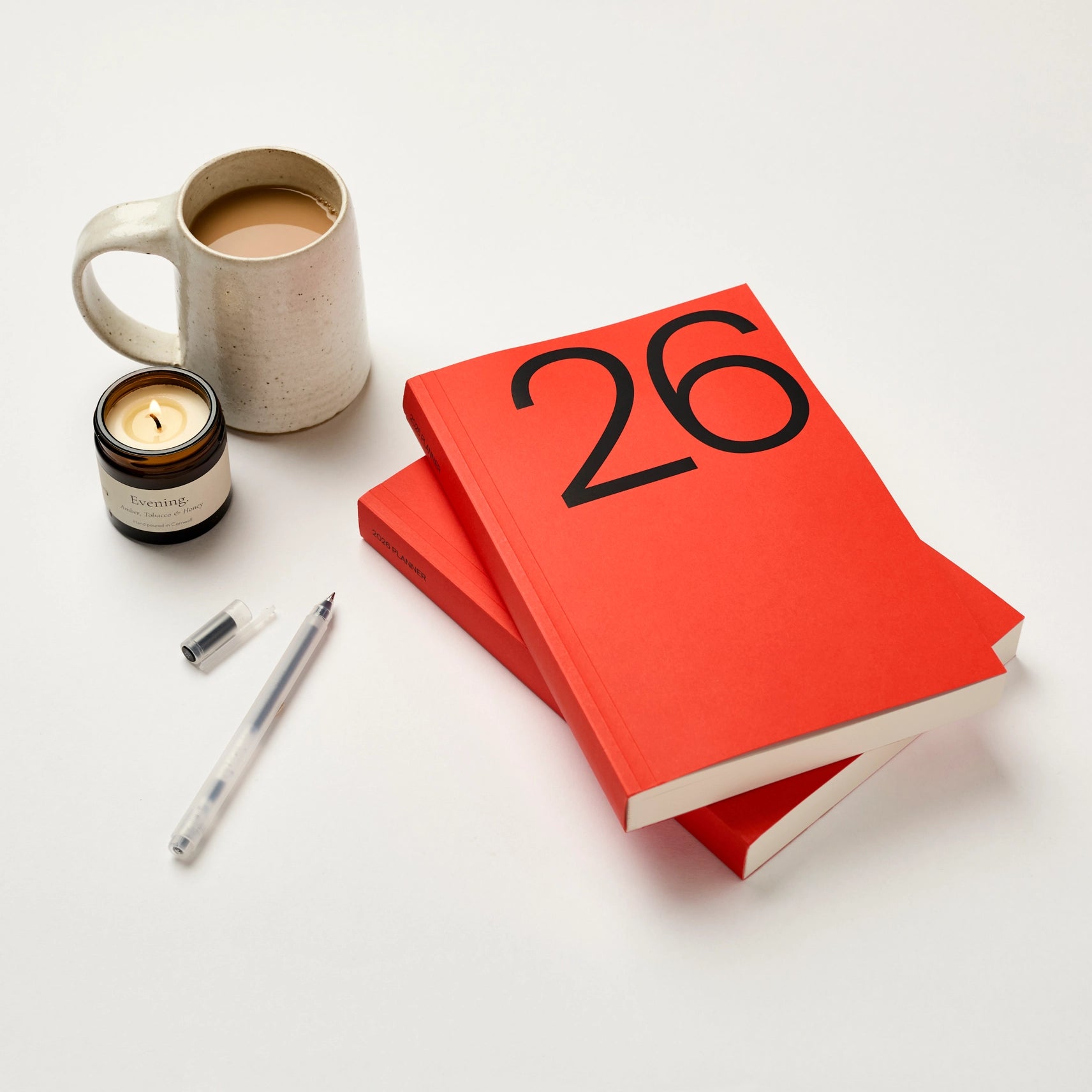 Kinshipped 2026 Dated Lay Flat Planner in Red