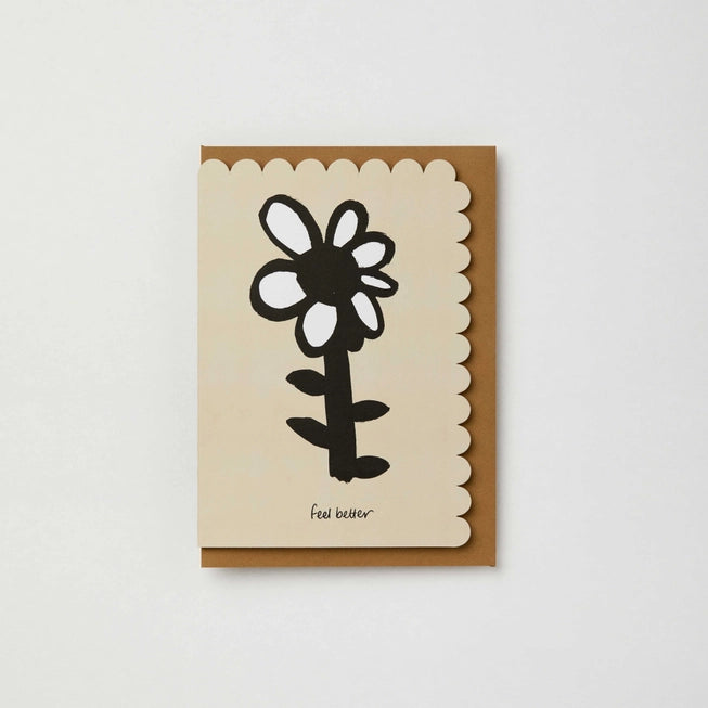 Feel Better Daisy Scalloped Card by Kinshipped | Lifestory