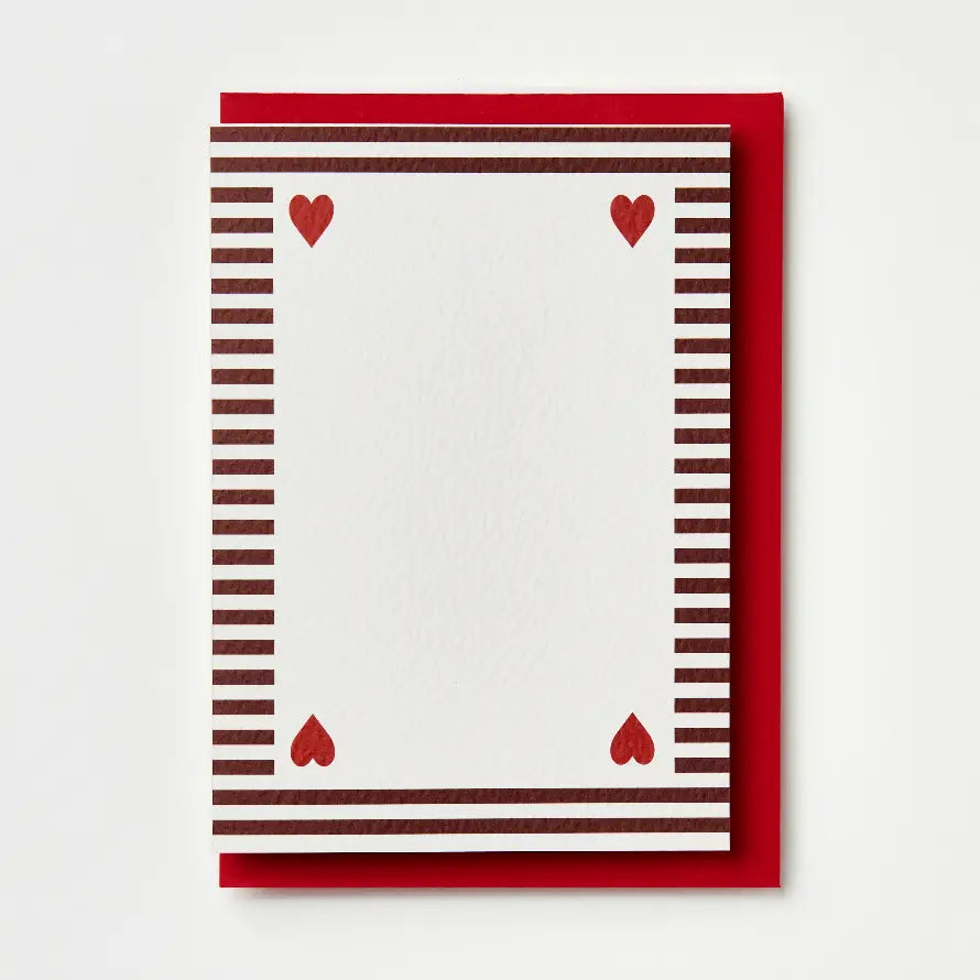 Four Red Hearts Card | Blank | by Kinshipped - Lifestory