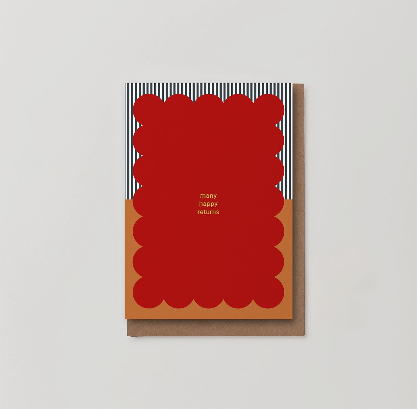 'Many Happy Returns' Red Scallop Card | Blank | by Kinshipped - Lifestory