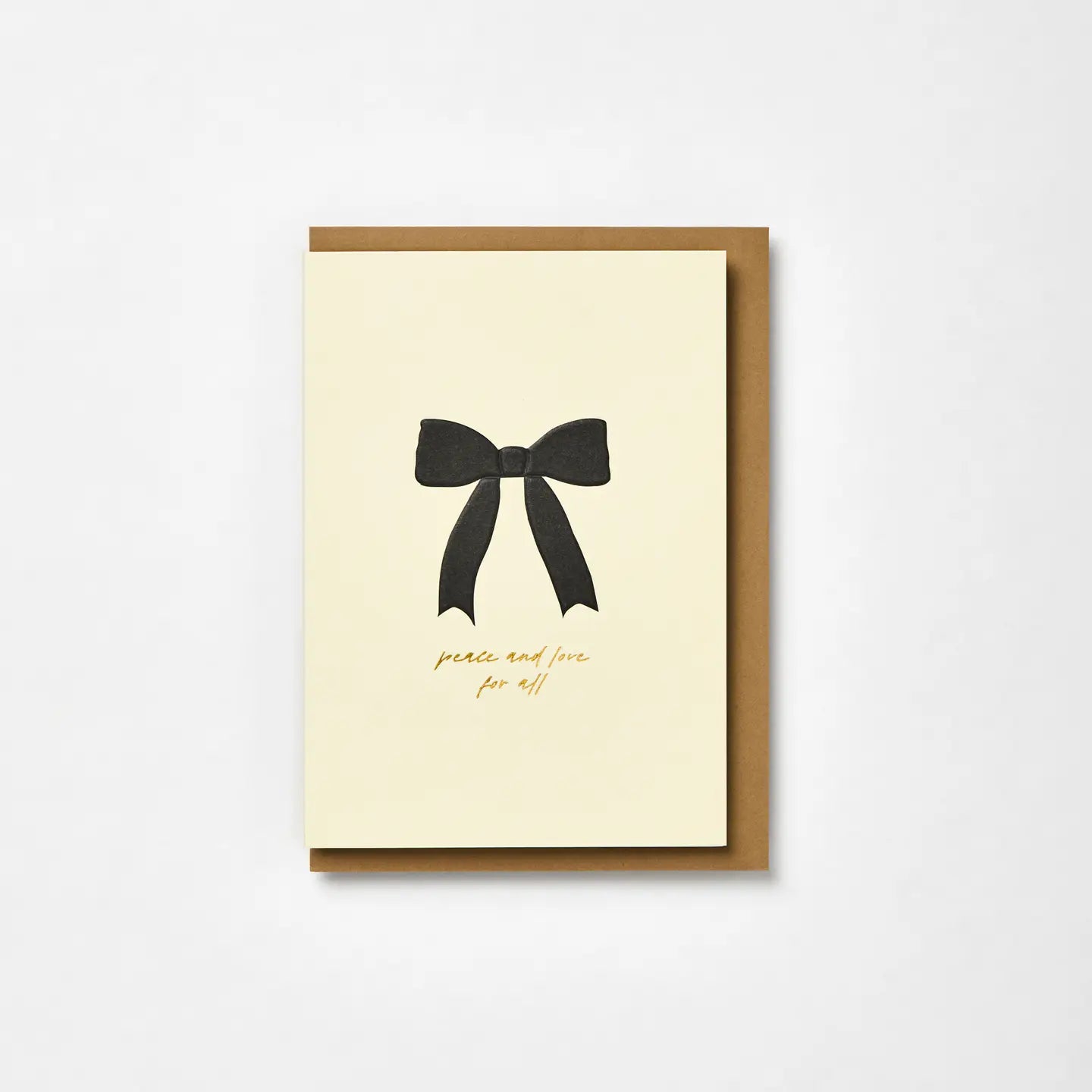 'Peace and love for all' Bow Card | Blank | by Kinshipped