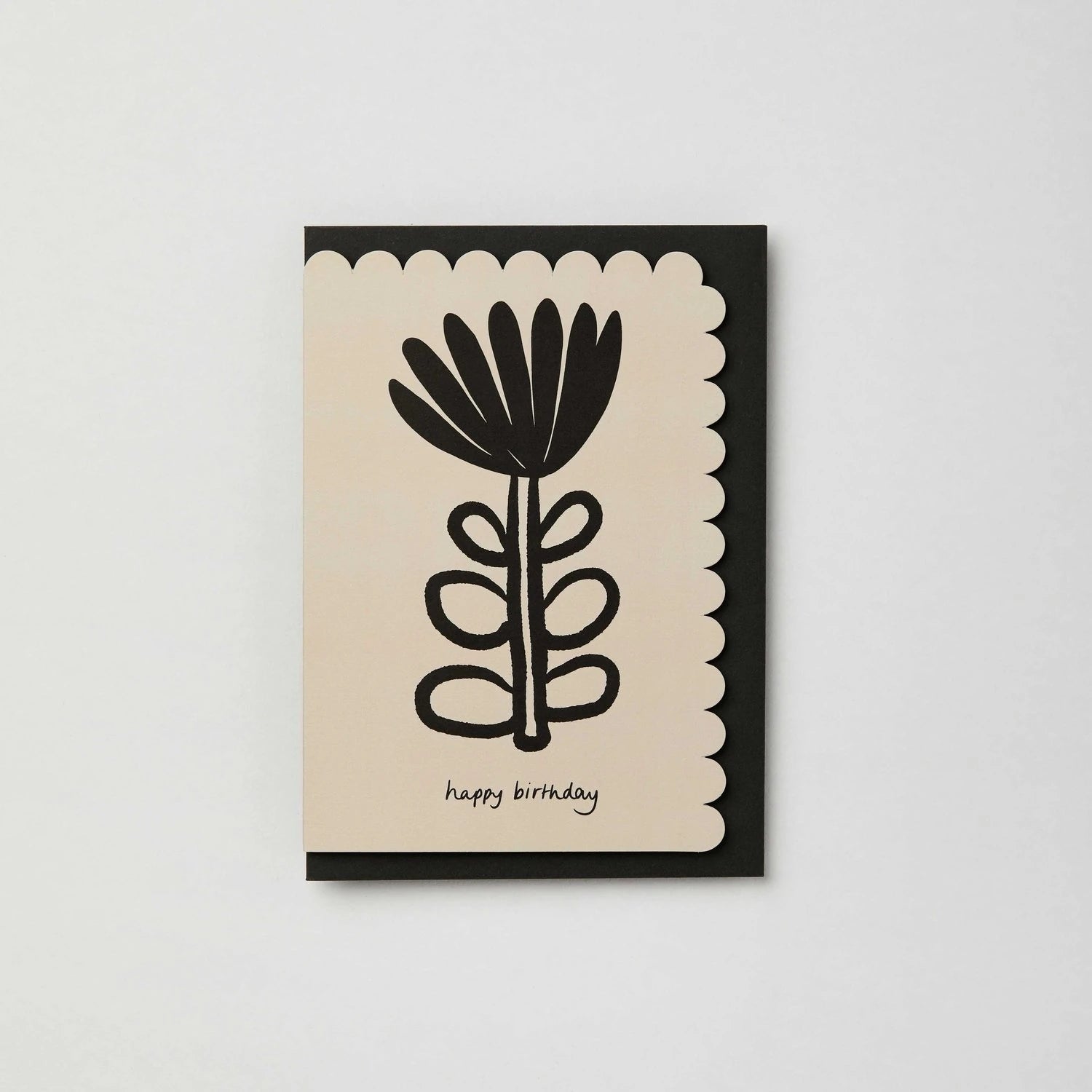 Happy Birthday - Dahlia Scalloped Card | Blank | by Kinshipped - Lifestory