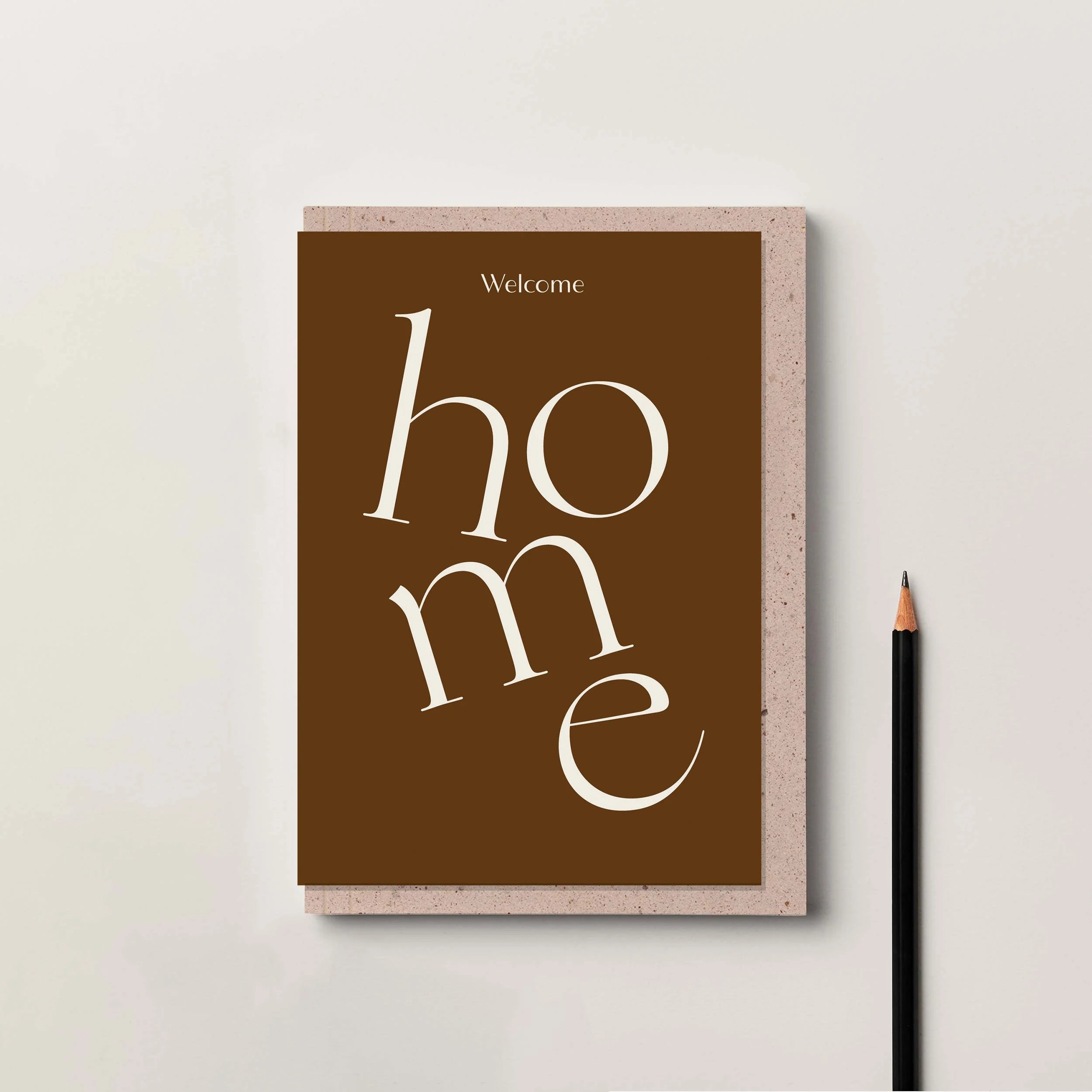 Welcome Home Card | Off-white on Russet - Serif | by Kinshipped - Lifestory