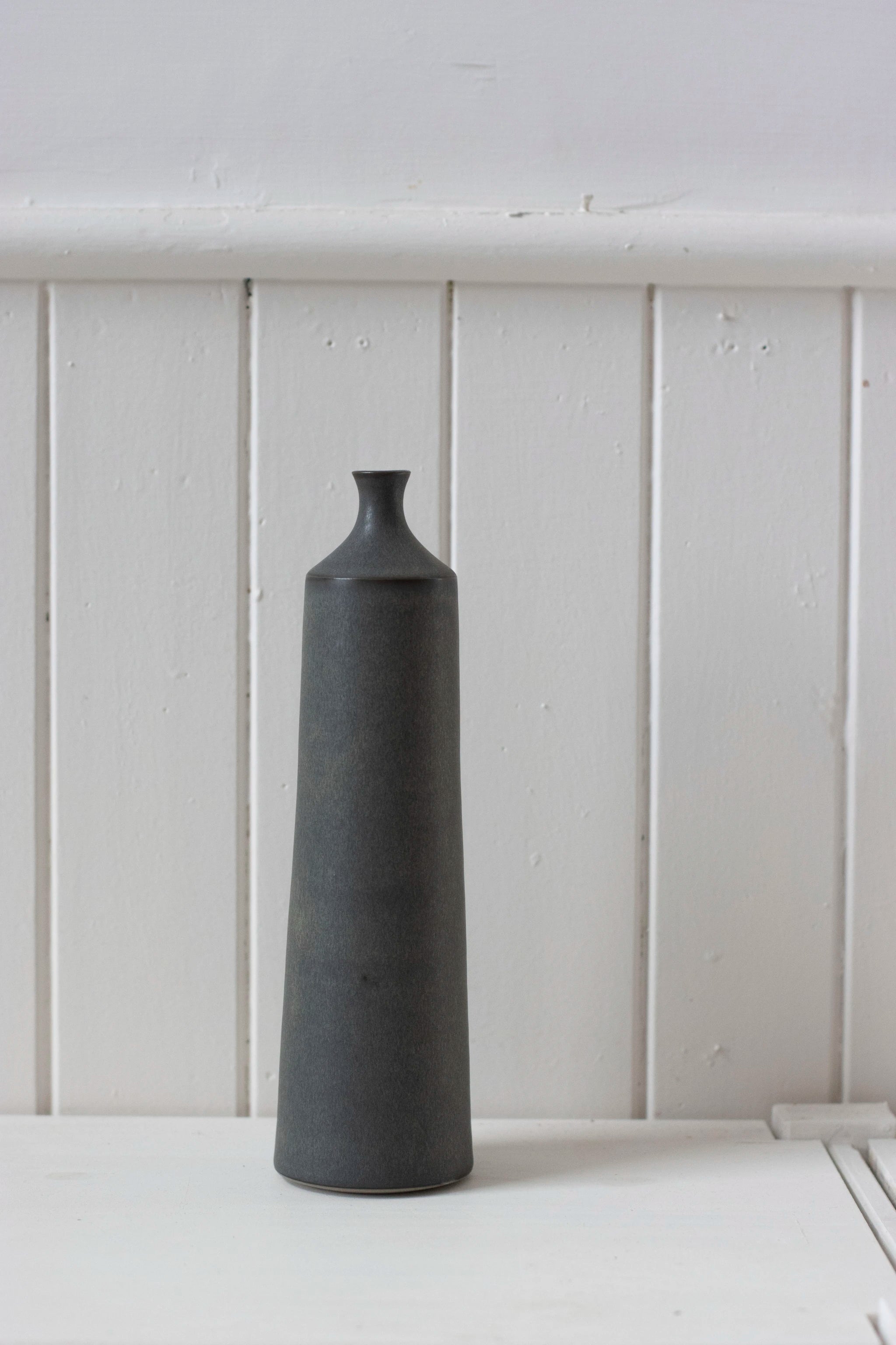 Large Ceramic Bottle No. 2 | Tapered Neck | Nightshade Blue | by Borja Moronta - Lifestory