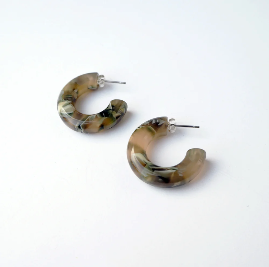 *WIP* Laurel Round Hoop Earrings | Green | by Custom Made - Lifestory - Custom Made