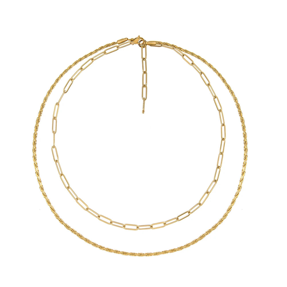 Layered Chain Necklace in Gold by A Weathered Penny - Lifestory