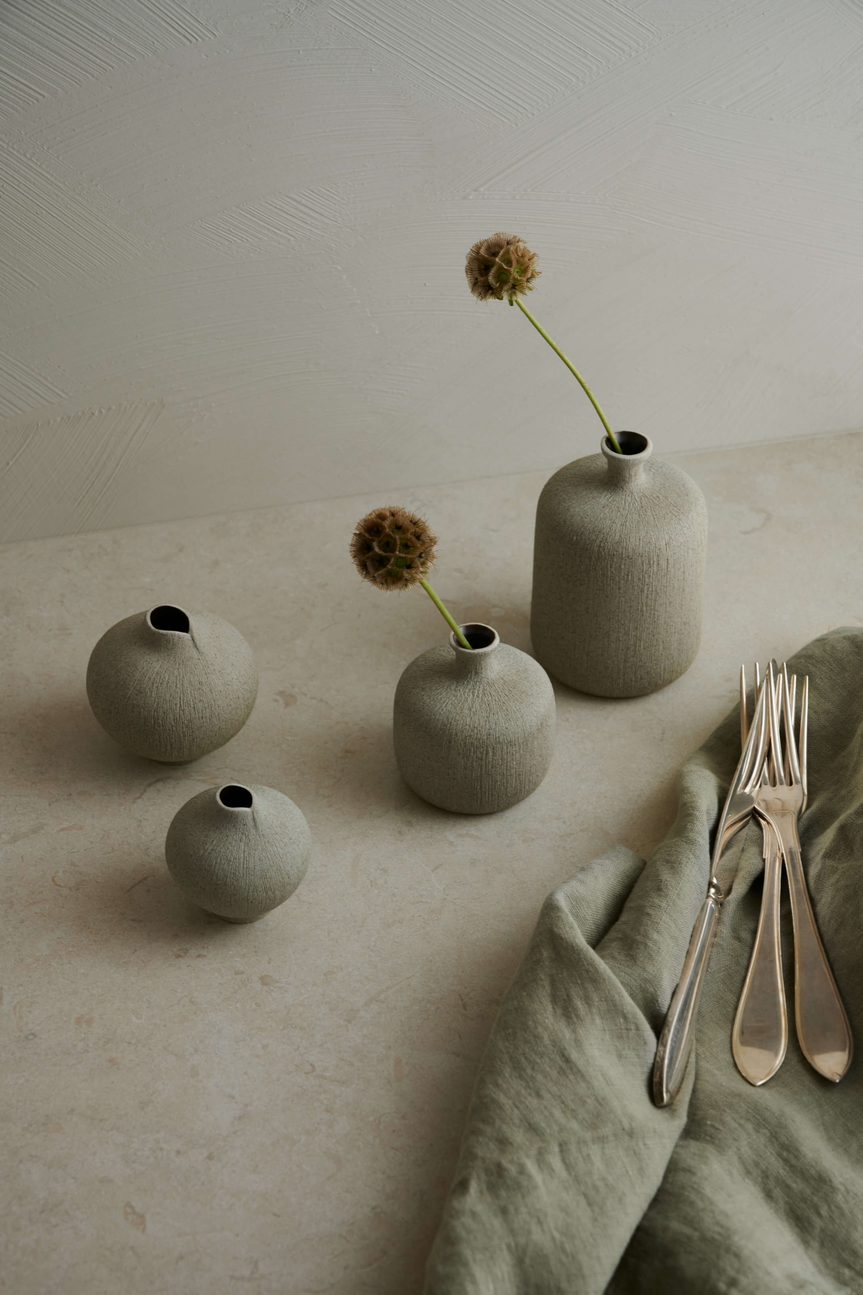 Bottle Vase | Medium | Sand Grey | by Lindform - Lifestory