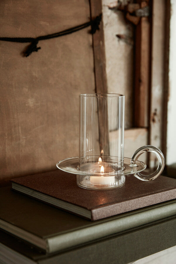 Luce Candle Holder | Amber | Glass | by ferm Living - Lifestory