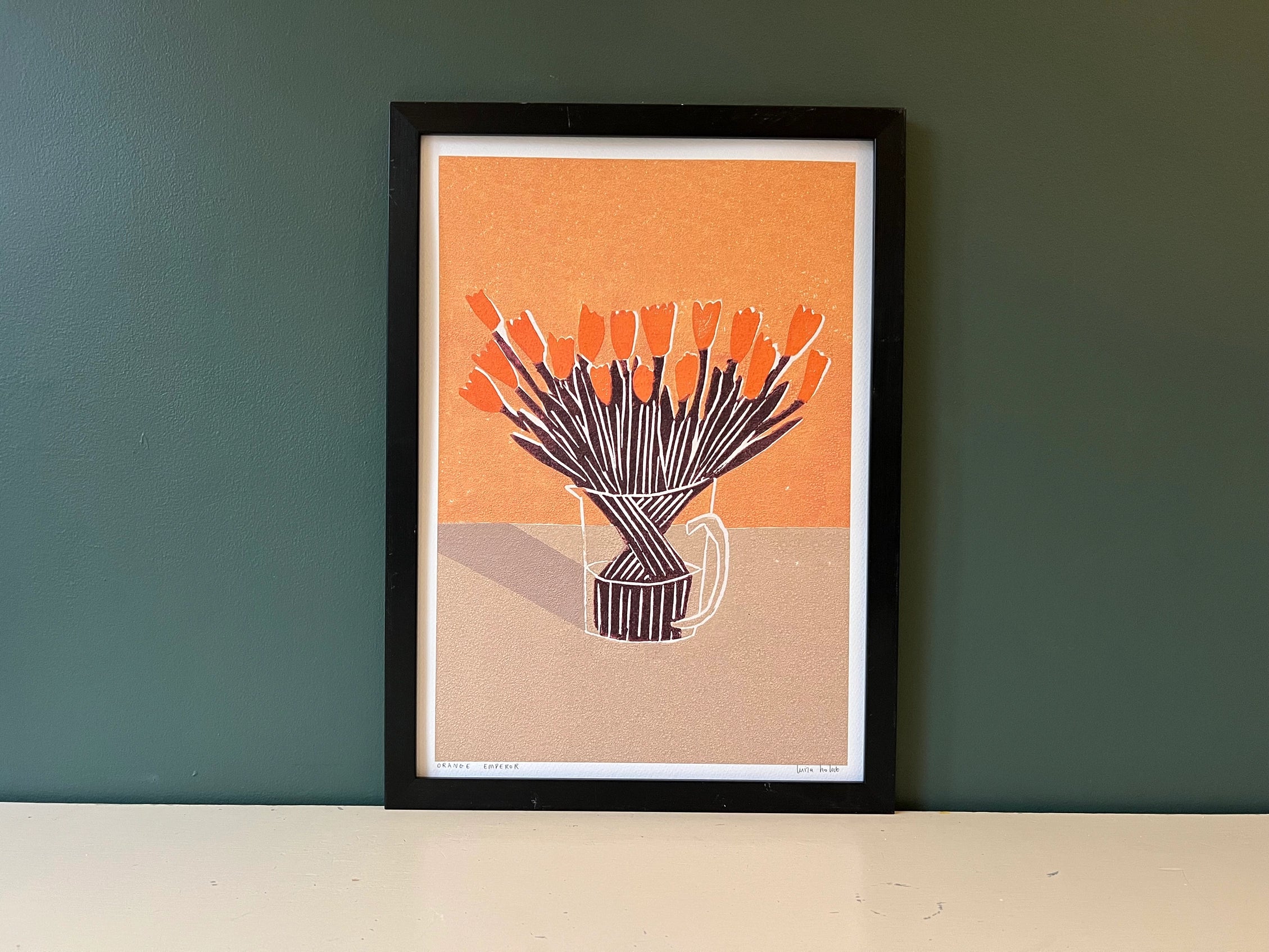 'Orange Emperor' Unframed A3 Print by Luiza Holub - Lifestory