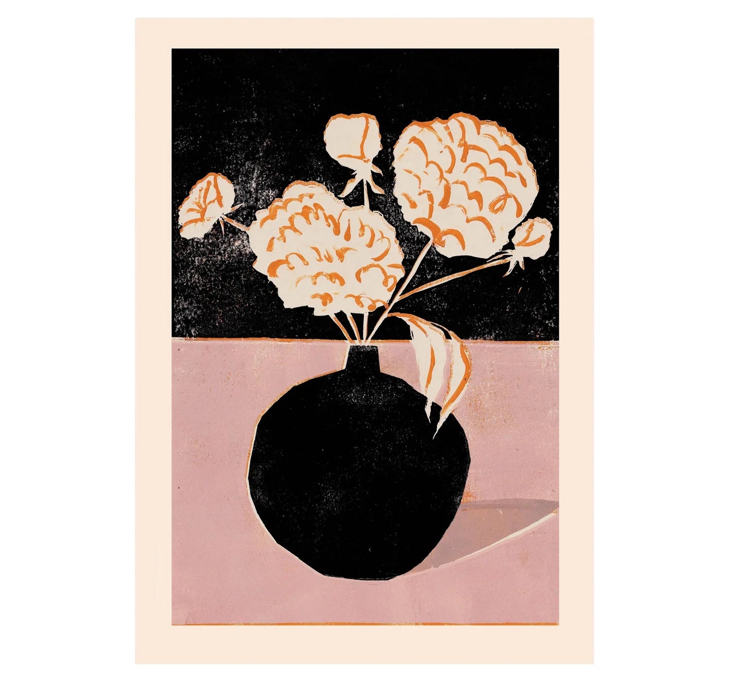 'White Peonies' Unframed A3 Print by Luiza Holub - Lifestory