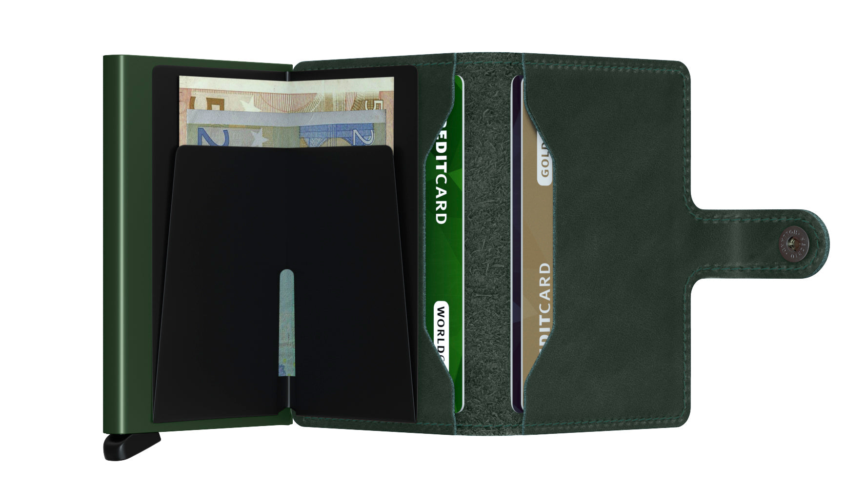 Miniwallet in Original Green Leather by Secrid Wallets - Lifestory