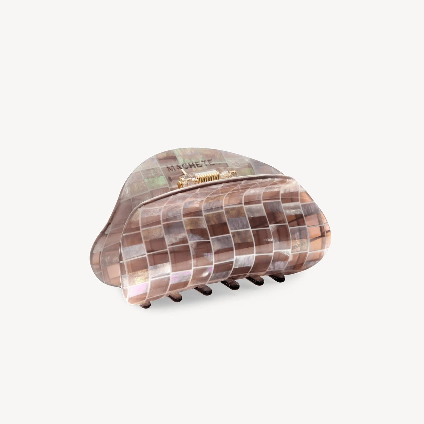 MACHETE Crescent Claw in Brown Shell Checker - Lifestory