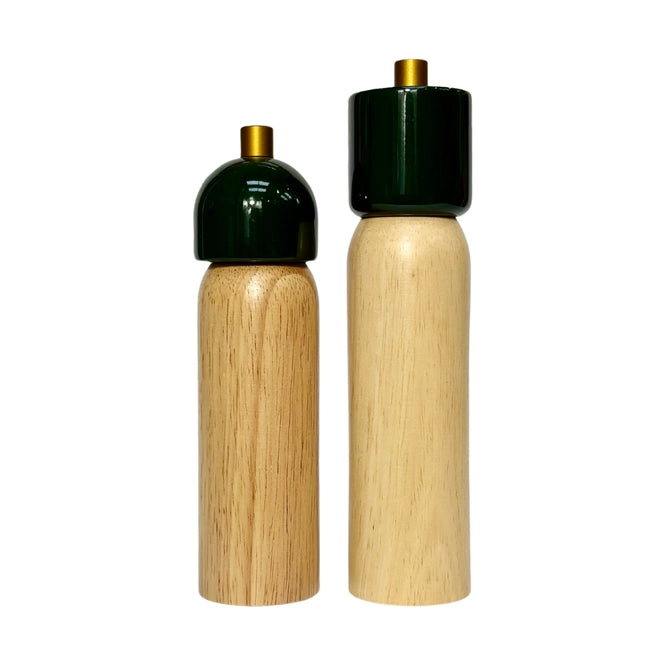 MAEGEN Salt & Pepper Grinder in Green & Natural - 2 Sizes - Lifestory