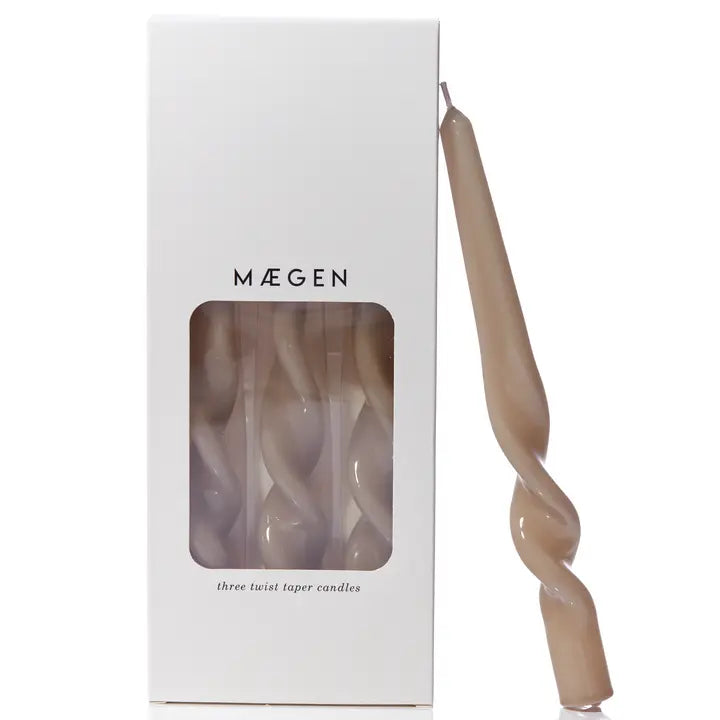 MAEGEN Twist Taper Candle Pack of 3 - Lifestory