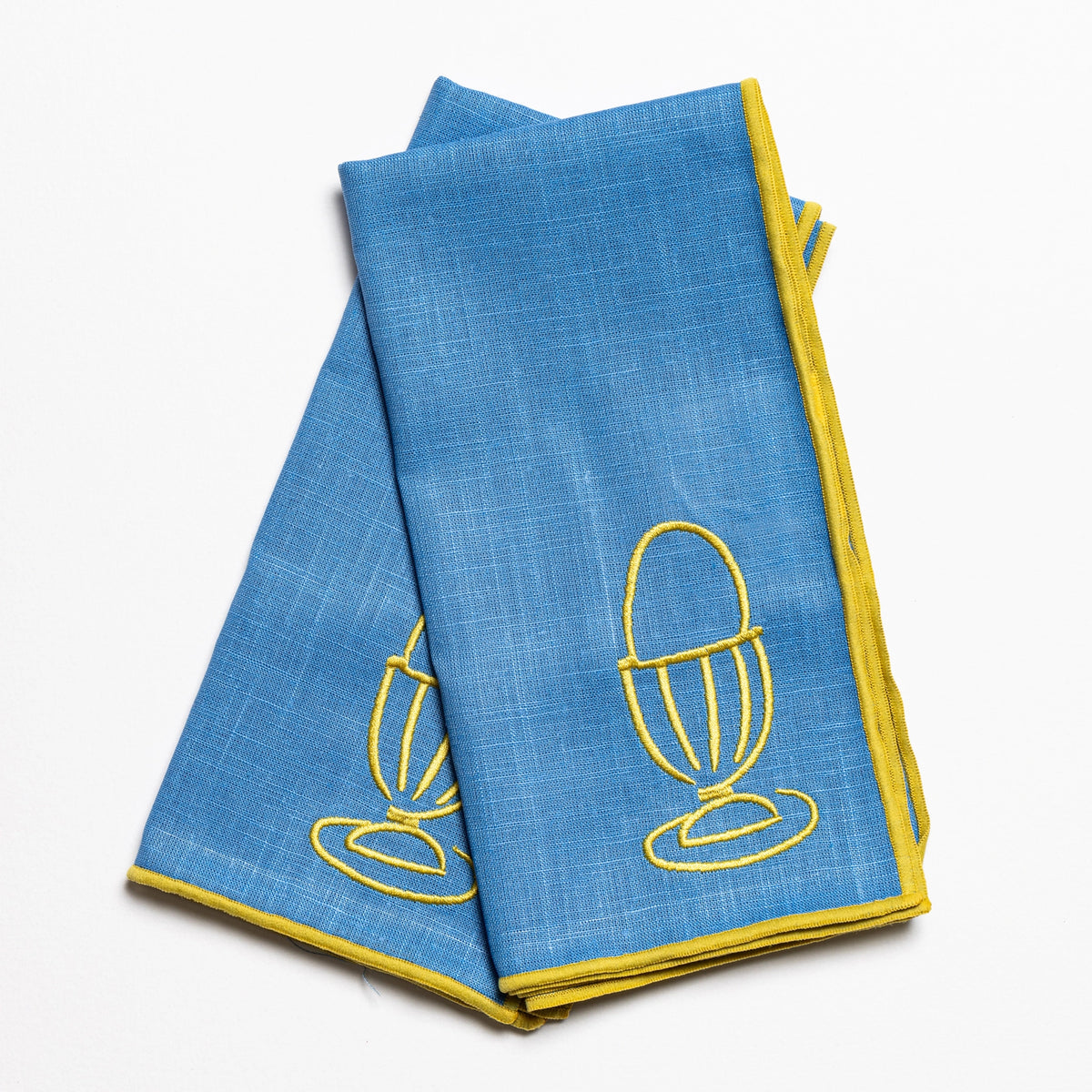MAEGEN Embroidered Linen Blend Napkin Pair - Various Designs