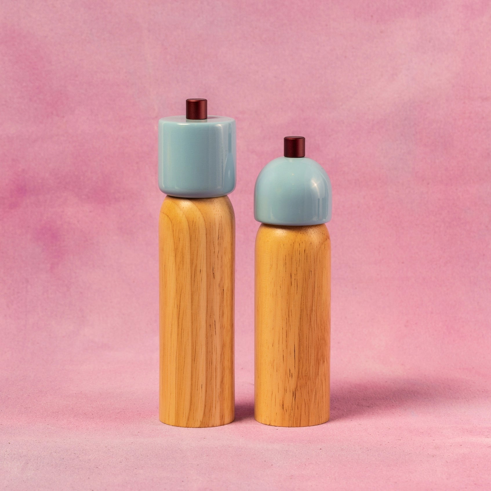 MAEGEN Salt & Pepper Grinder in Light Blue & Burgundy - 2 Sizes