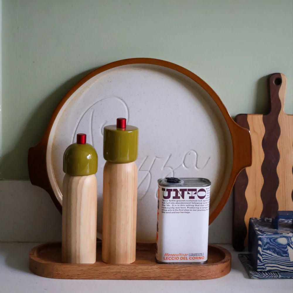 MAEGEN Salt & Pepper Grinder in Olive & Red - 2 Sizes
