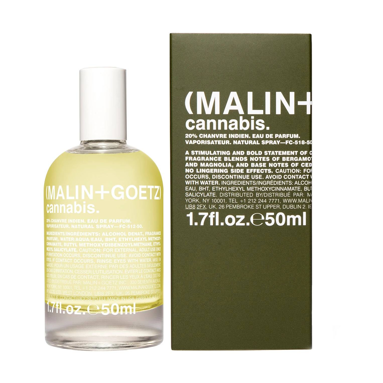 Cannabis Eau De Parfum | 50ml | by Malin+Goetz - Lifestory