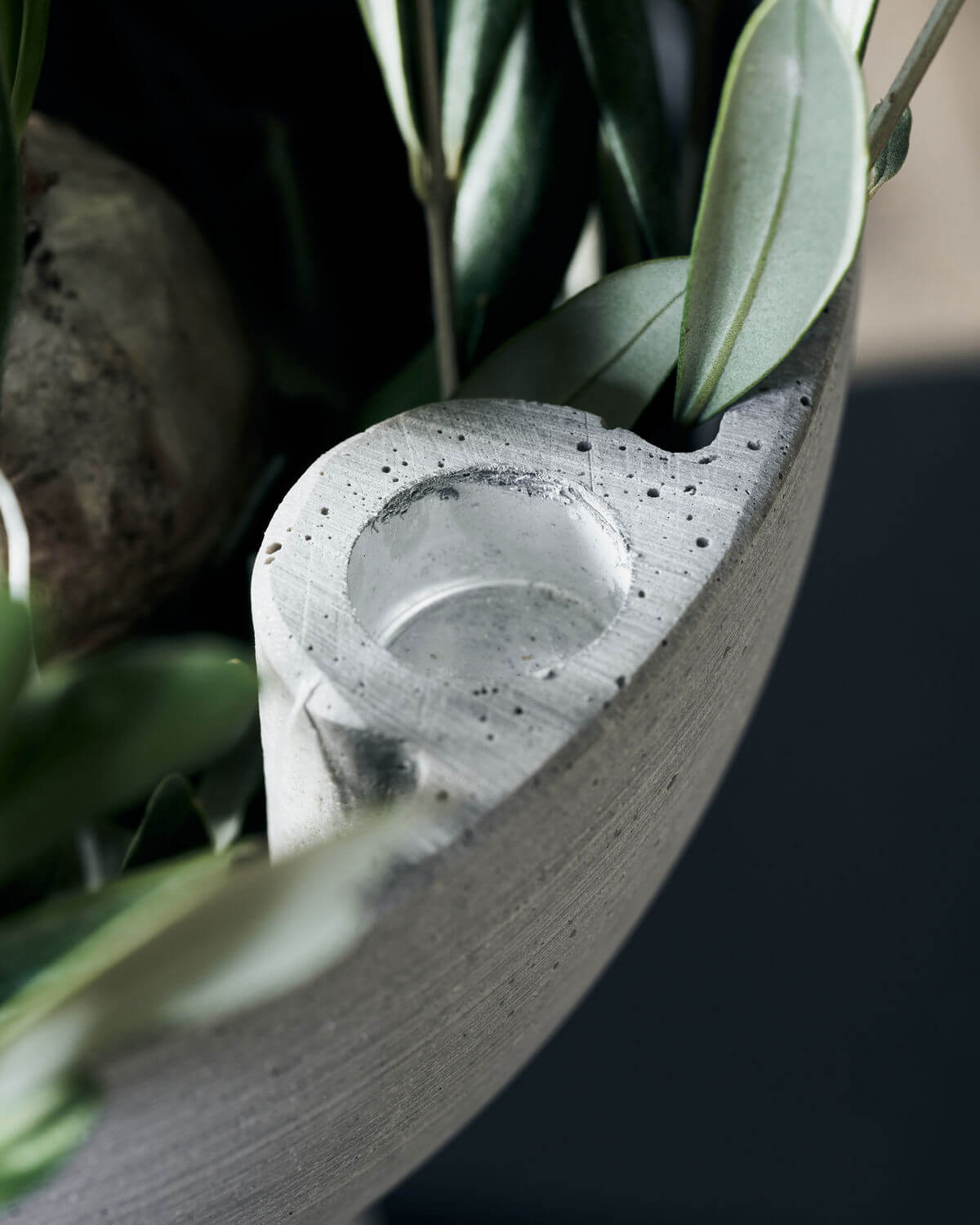 Marb Candle Holder Bowl | Grey | Polystone | by House Doctor - Lifestory