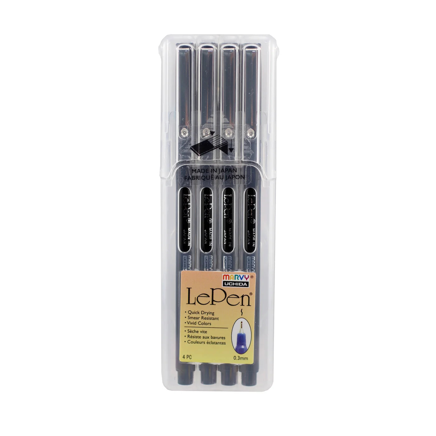 Le Pen 4 Piece Felt Pen Set - Superfine Nib | Various Mixes