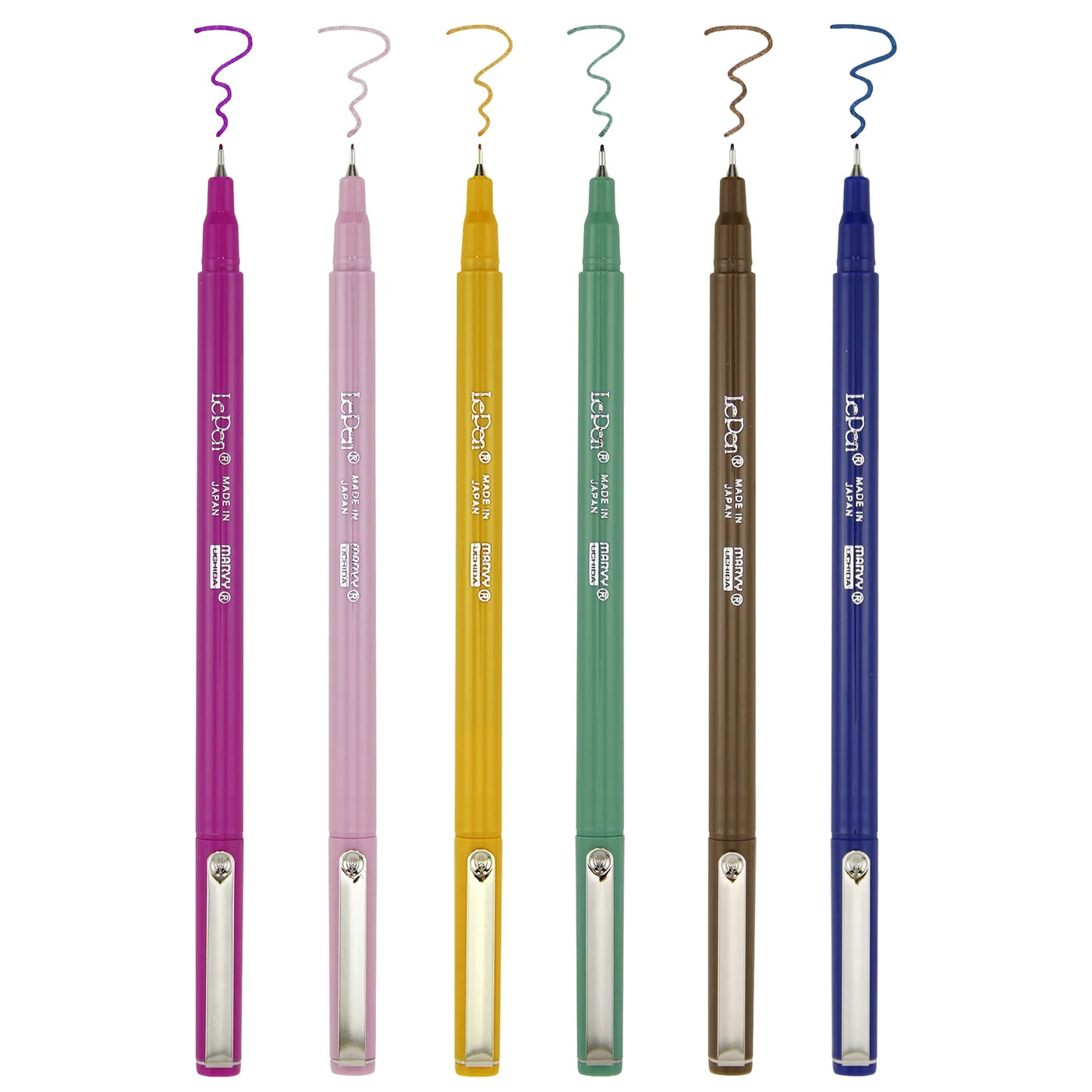 Le Pen 6 Piece Felt Pen Set - Superfine Nib | Various Colours