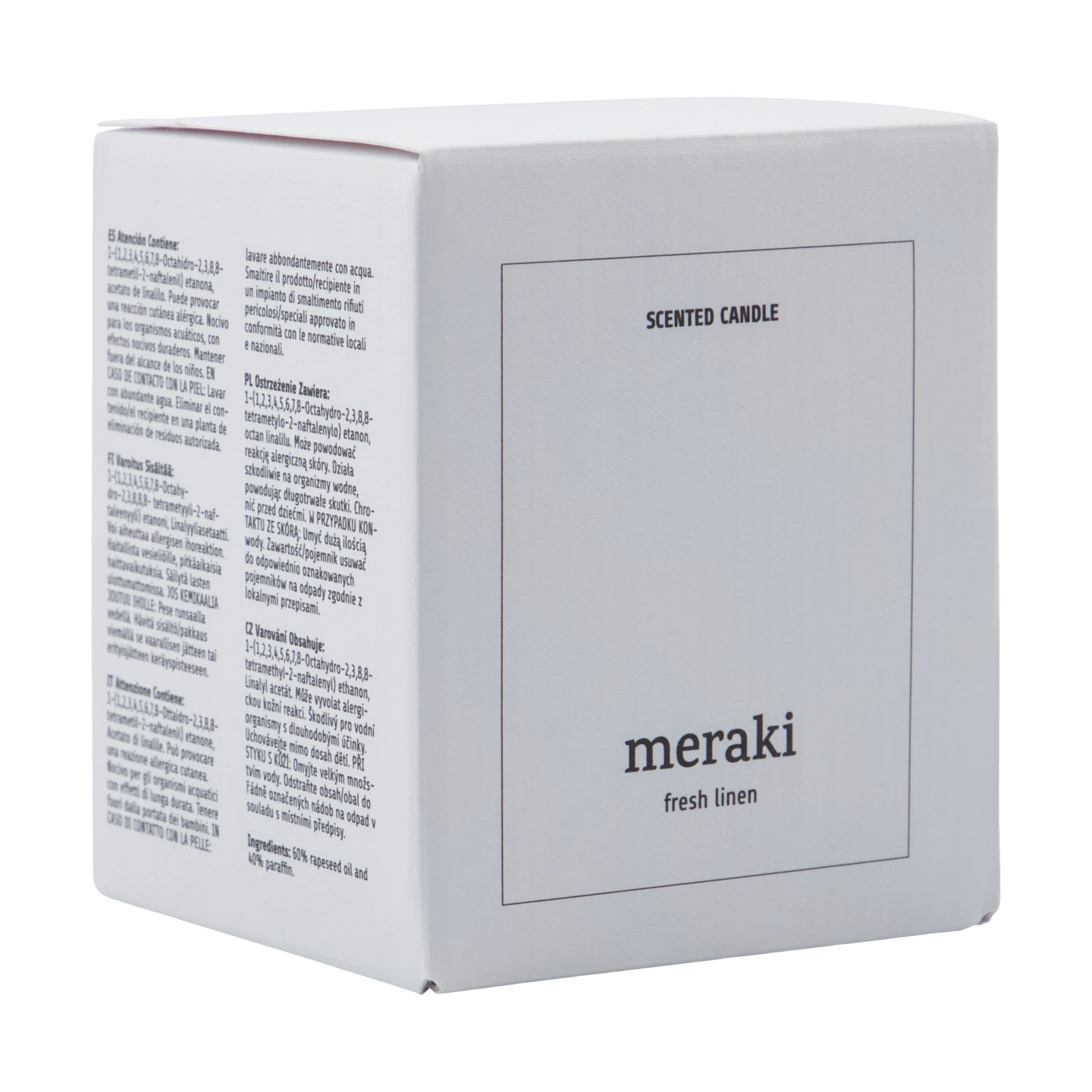 Meraki Large Scented Candle (28 Hour Burn) - Fresh Linen - Lifestory