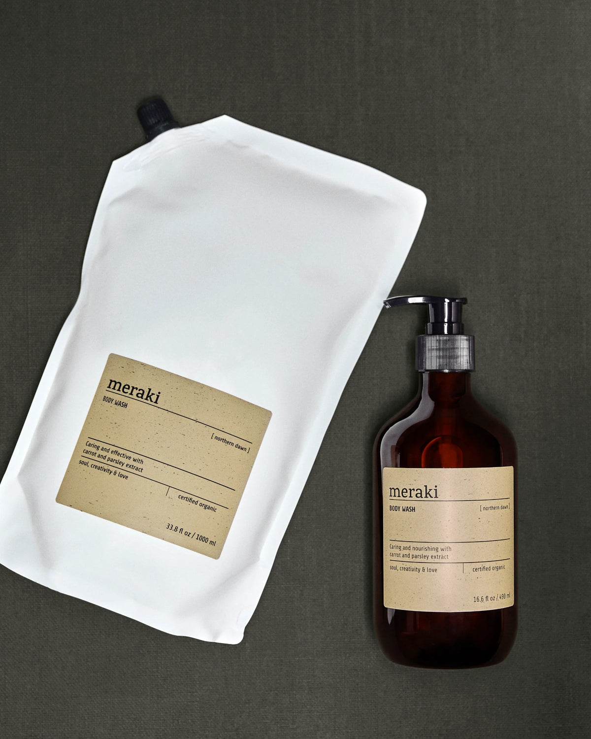 Meraki Northern Dawn Body Wash Refill, 1000 ml