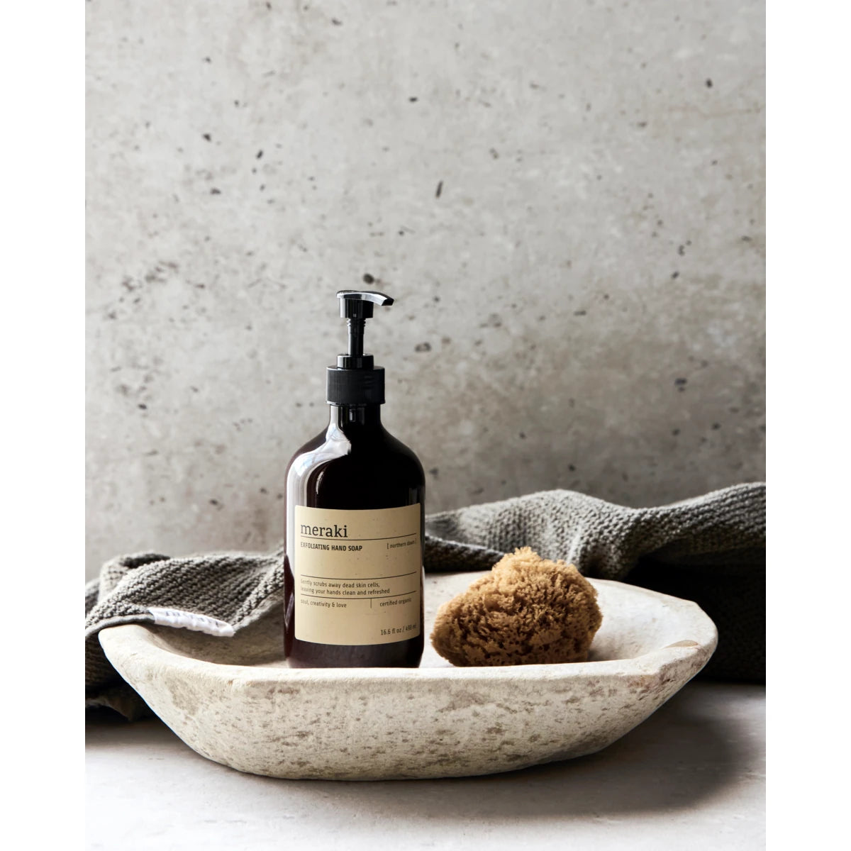 Meraki 'Northern Dawn' Exfoliating Hand Soap  - 490ml Pump Bottle - Lifestory