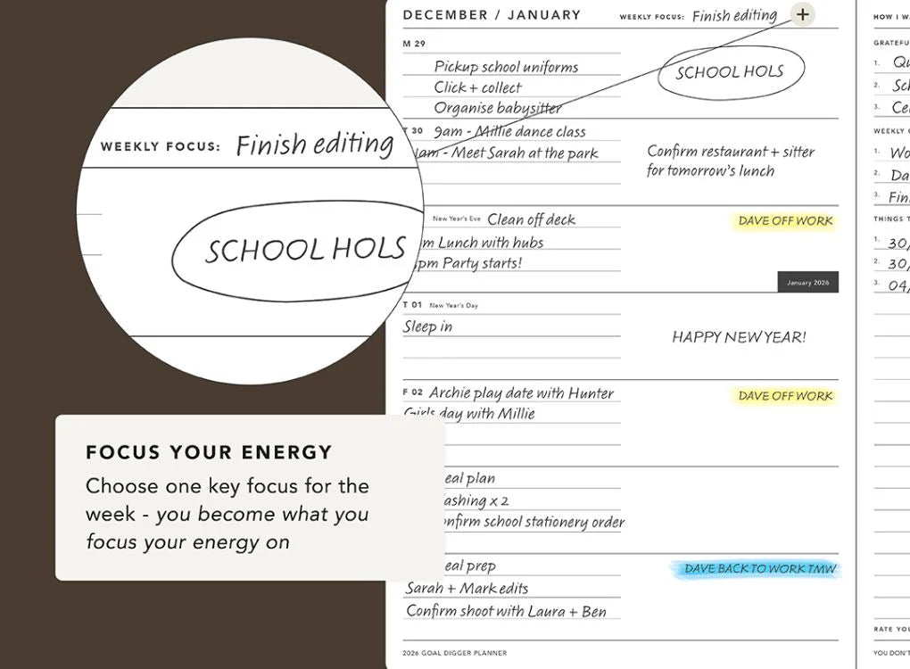 MiGoals 2026 Goal Digger B5 Diary