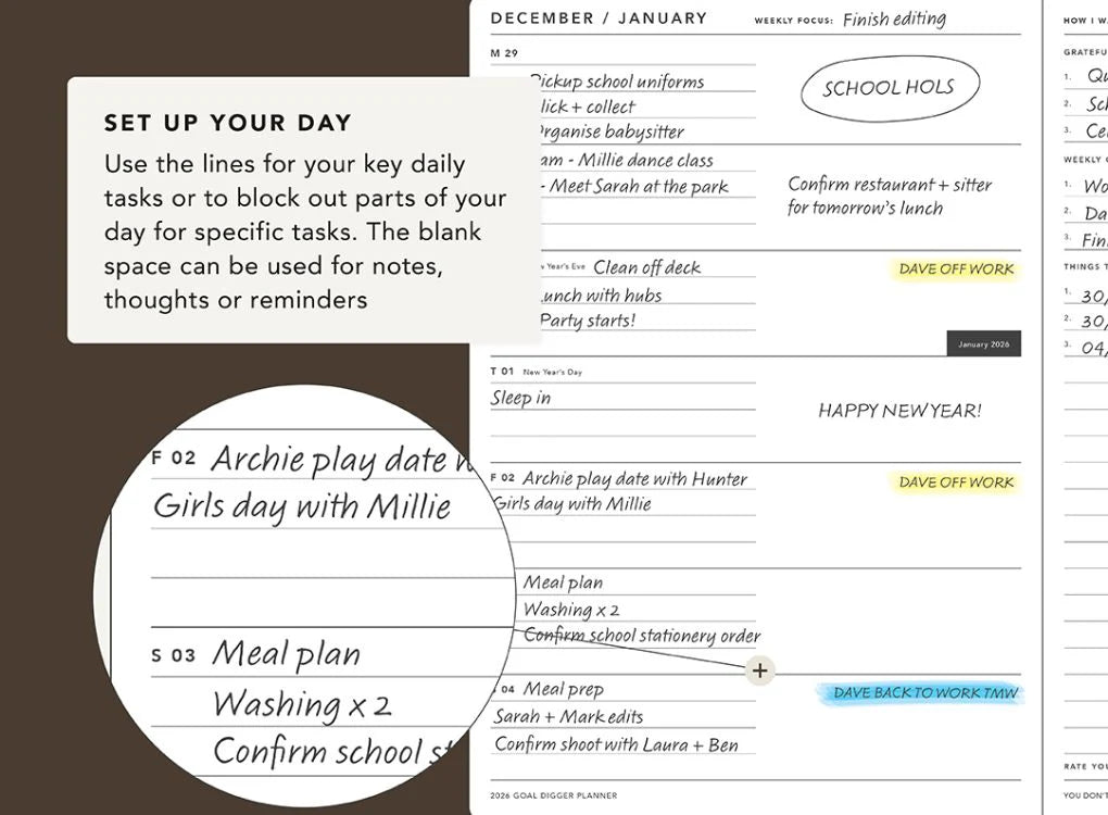 MiGoals 2026 Goal Digger B5 Diary