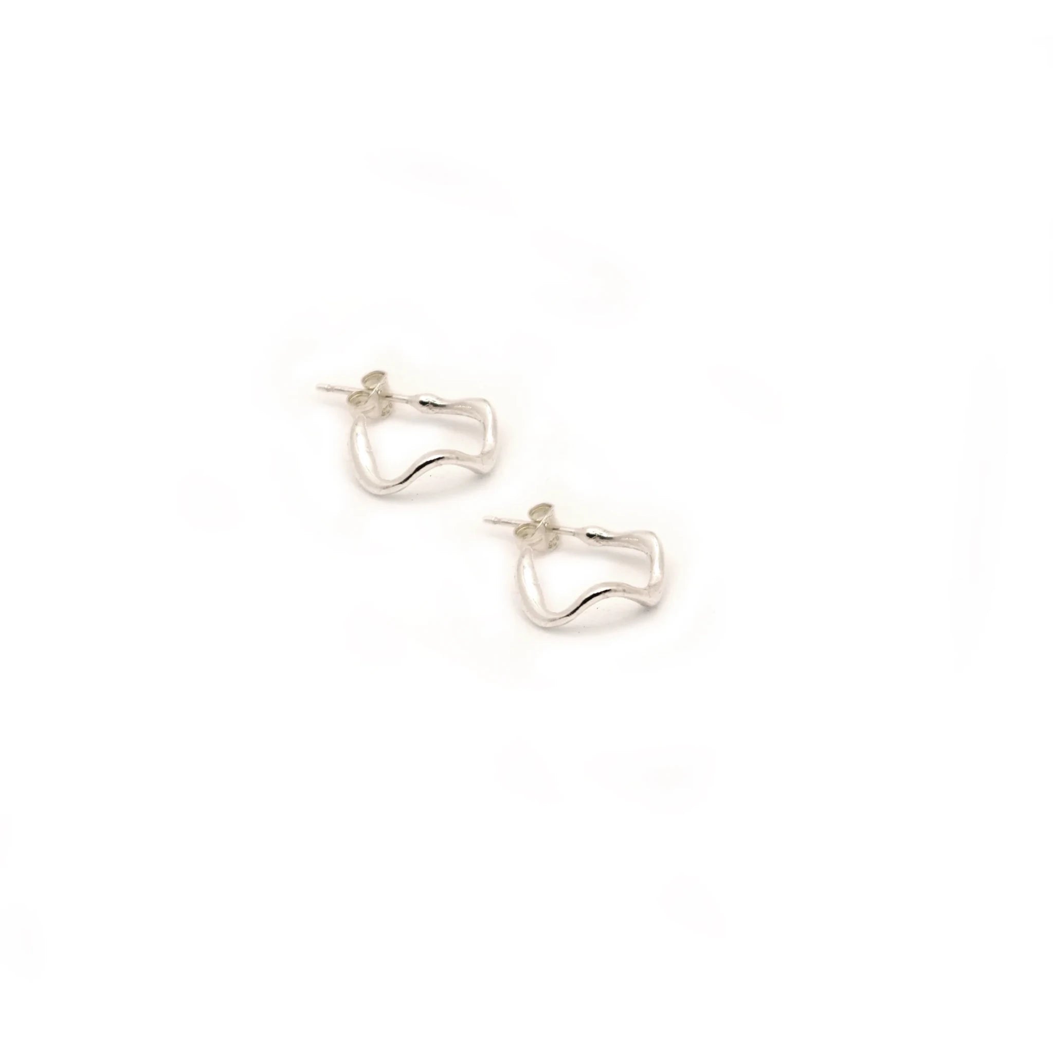 Mini Saccostrea Hoops in Silver by Hannah Bourn - Lifestory