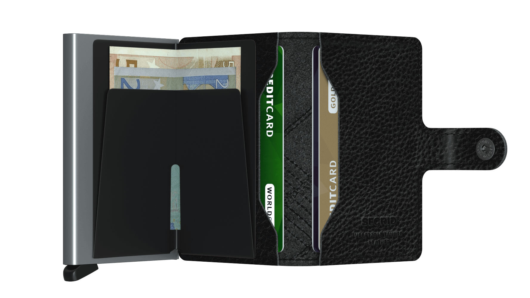 Miniwallet | Stitched Linea Black Leather | by Secrid Wallets - Lifestory - Secrid Wallets