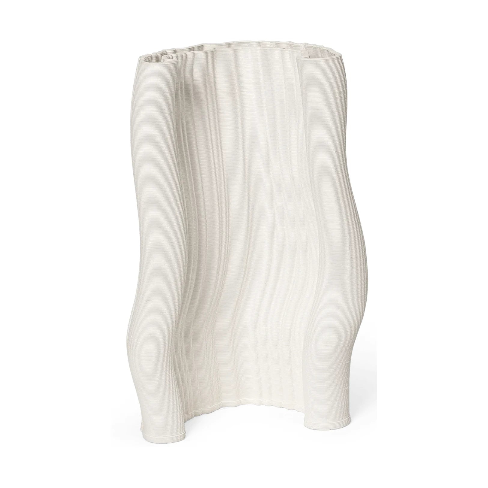 Moire Vase | Off-White | 3D Printed Clay | by ferm Living - Lifestory