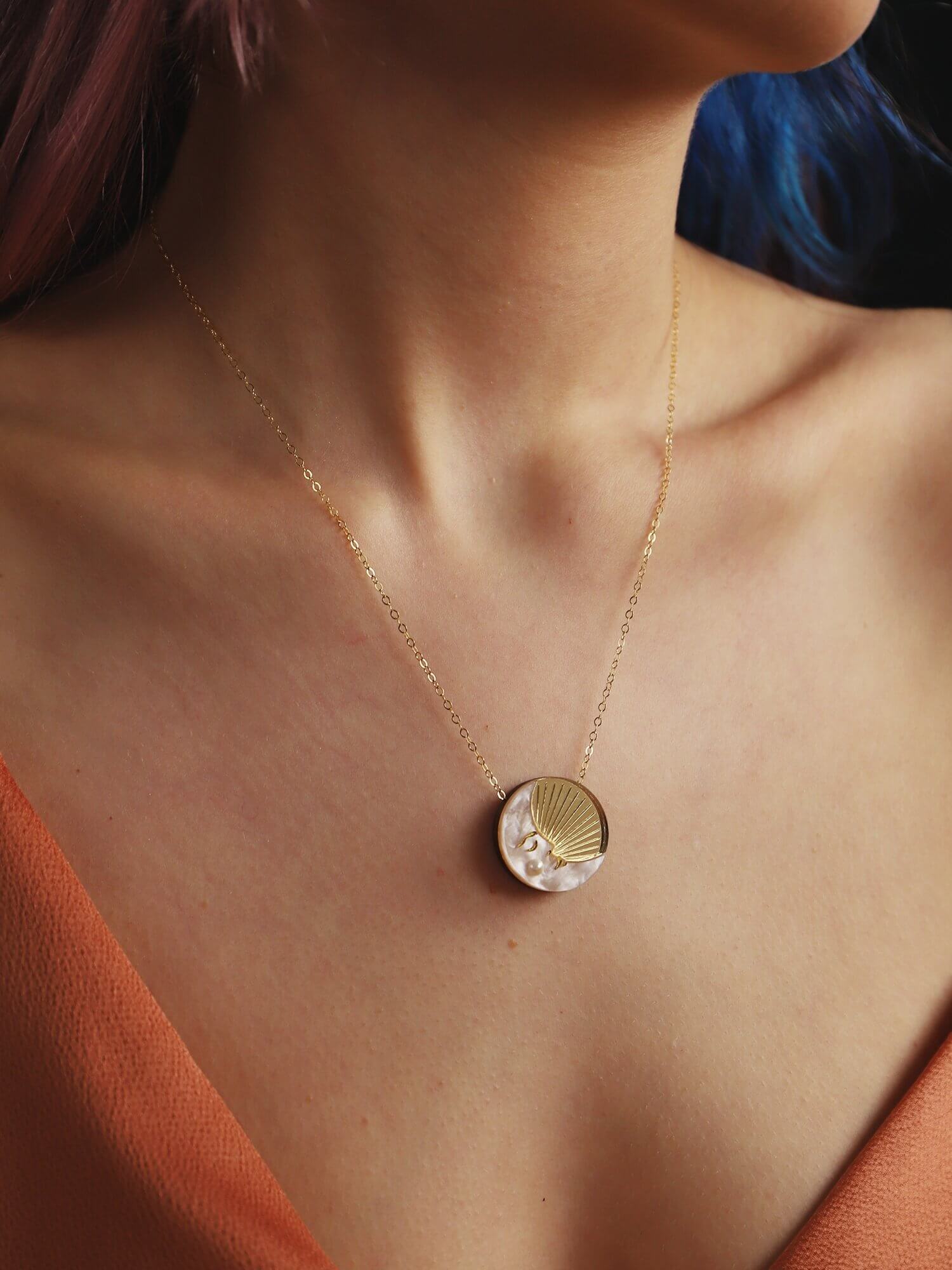 Moon Necklace | Silver | by Wolf & Moon - Lifestory