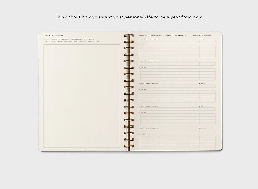 Moxon B5 Form Lined Wire-Bound Daily Planner