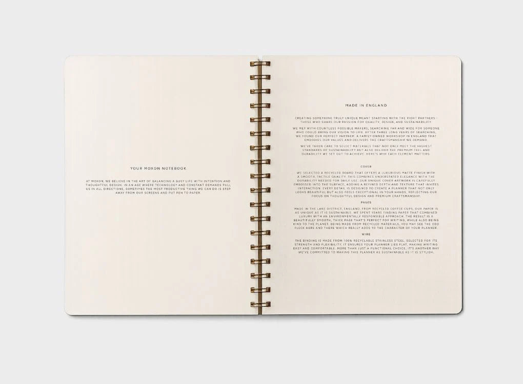 Moxon B5 Form Lined Wire-Bound Notebook