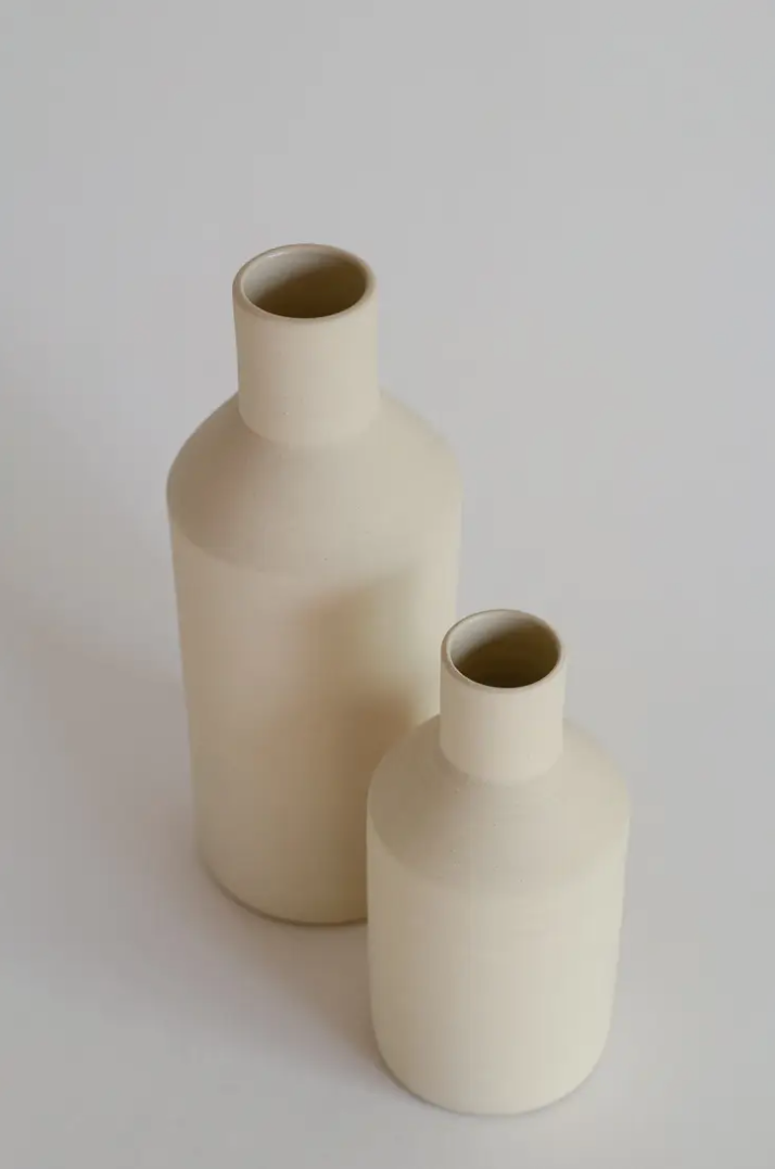 Natural Vase - Large | Cream | Handmade Earthenware | by O Cactuu - Lifestory - O Cactuu